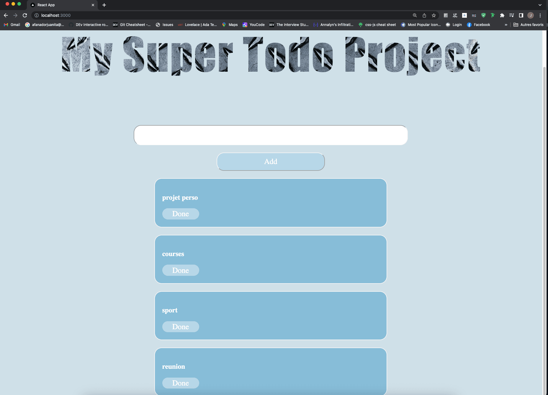 todo list